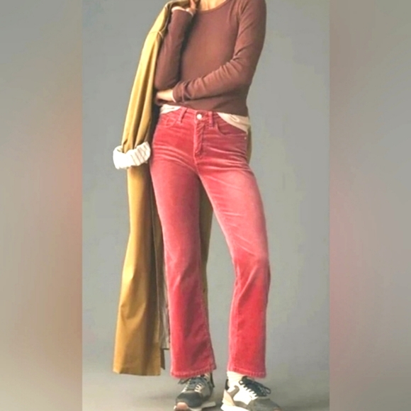 Pilcro Pants - Pilcro Raspberry Corduroy Pants, Size 27